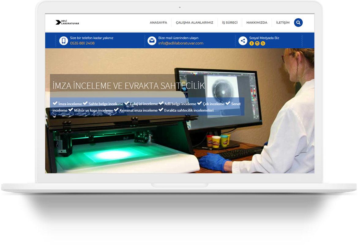 adli laboratory wordpress web tasarim