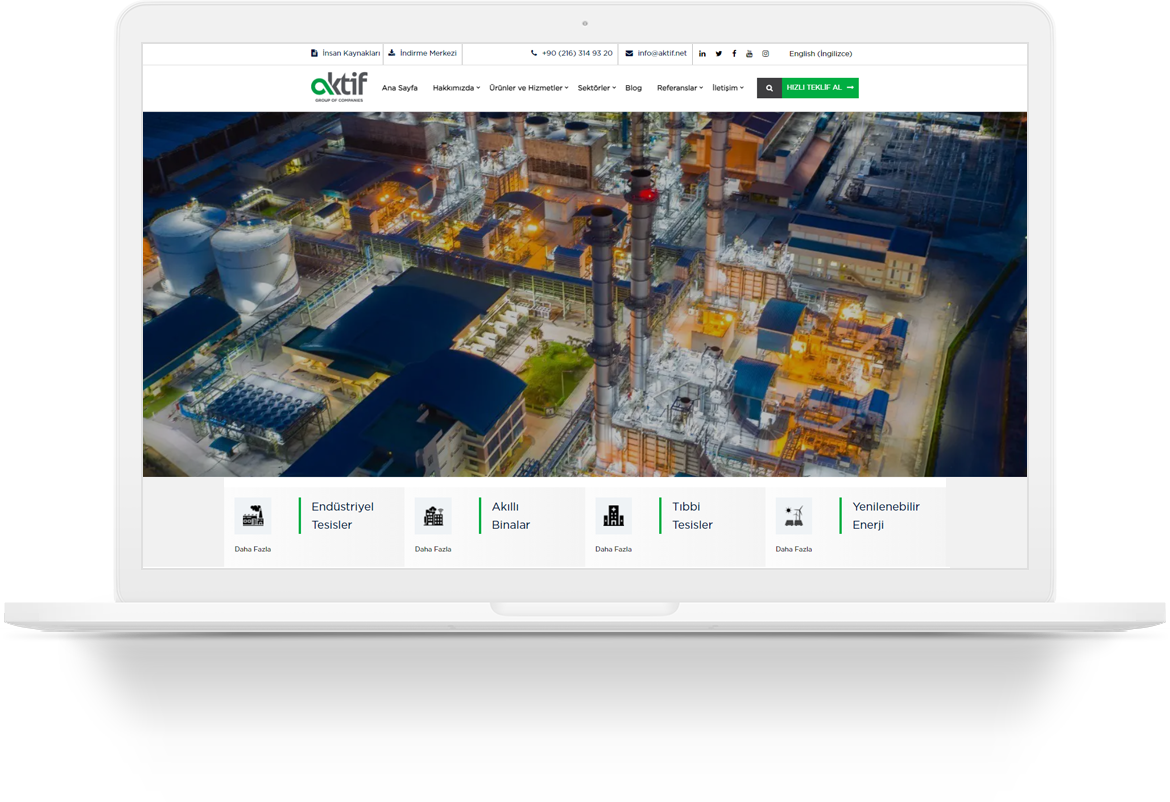 aktif energy wordpress web tasarim