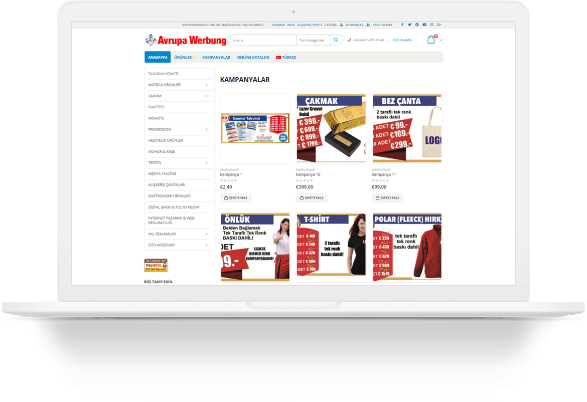 avrupa werbung wordpress web tasarim