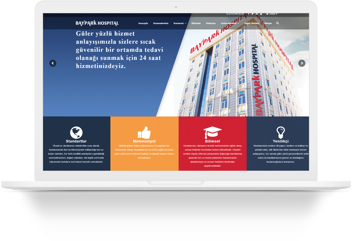 baypark hospital wordpress web tasarim