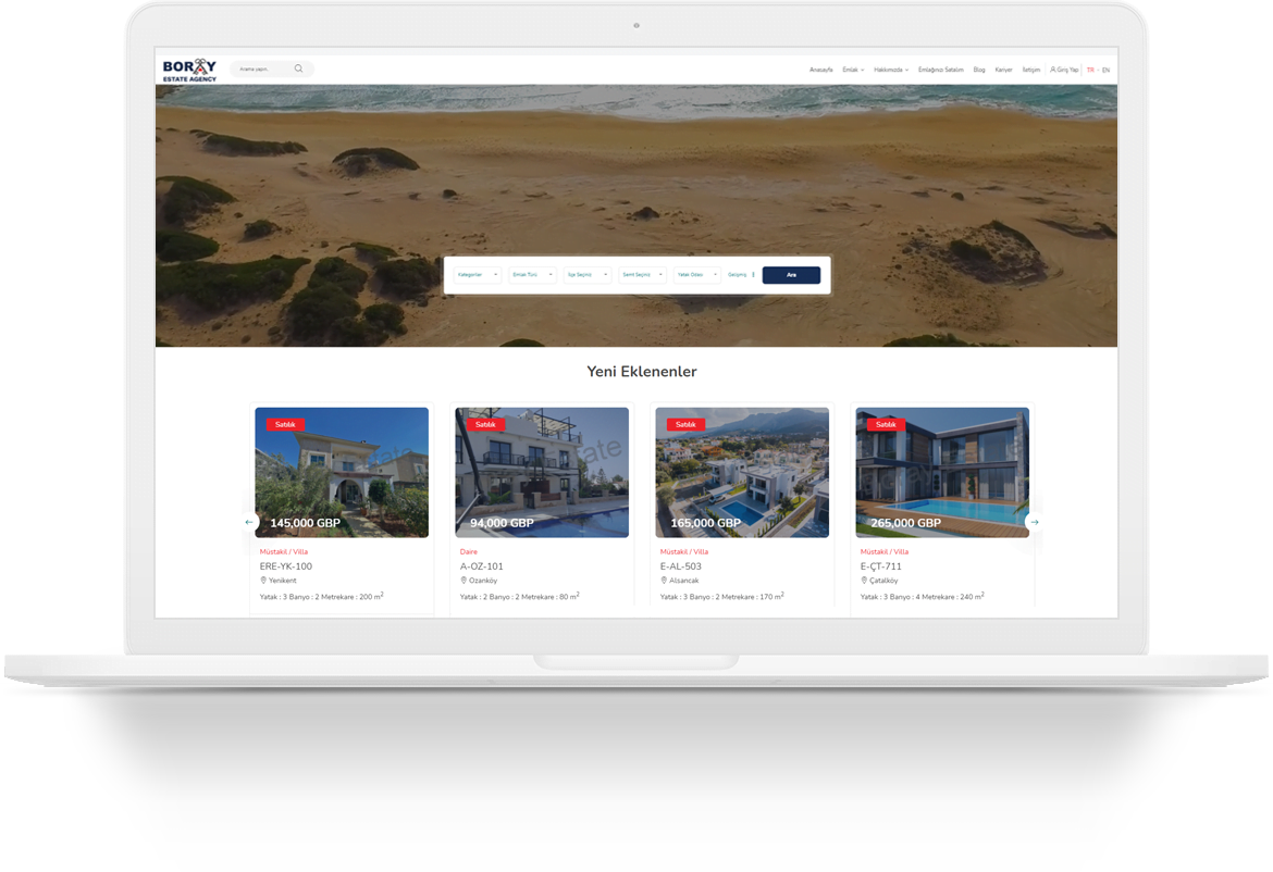 boray real estate wordpress web tasarim