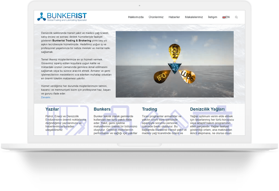 bunker trading wordpress web tasarim