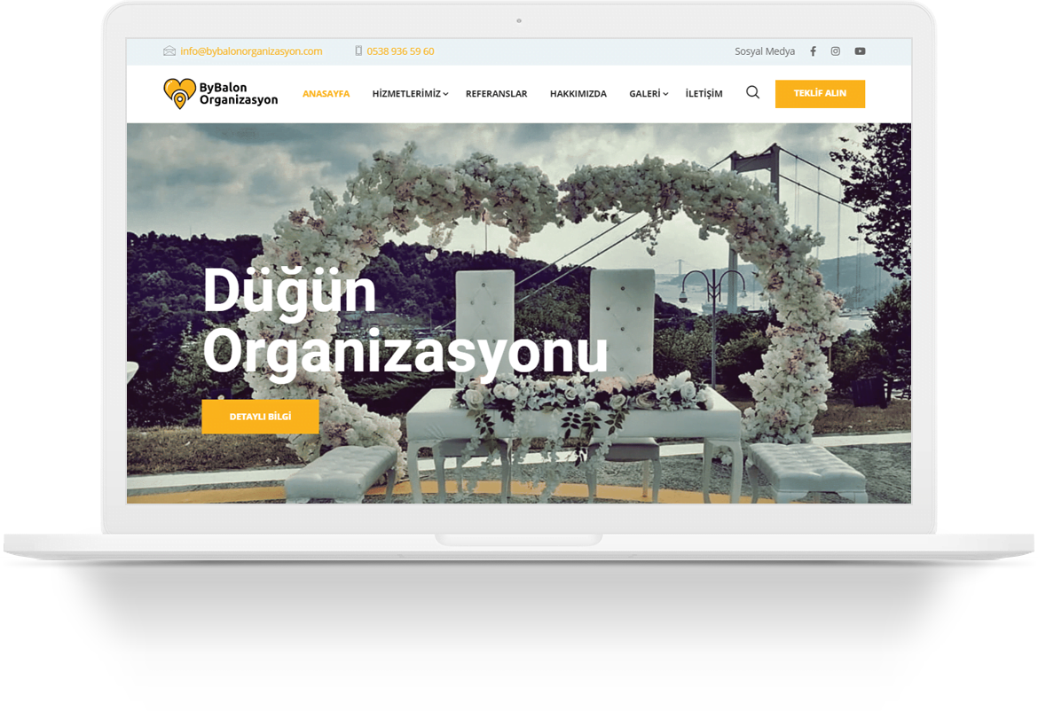 bybalon organization wordpress web tasarim