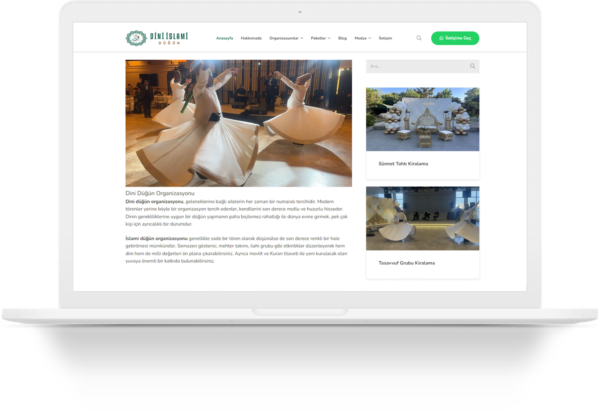 dini islami dugun wordpress web tasarim