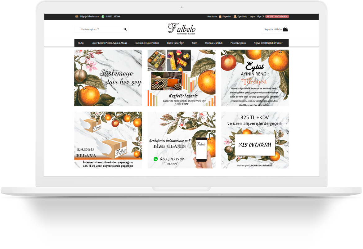 falbelo gift shop wordpress web tasarim