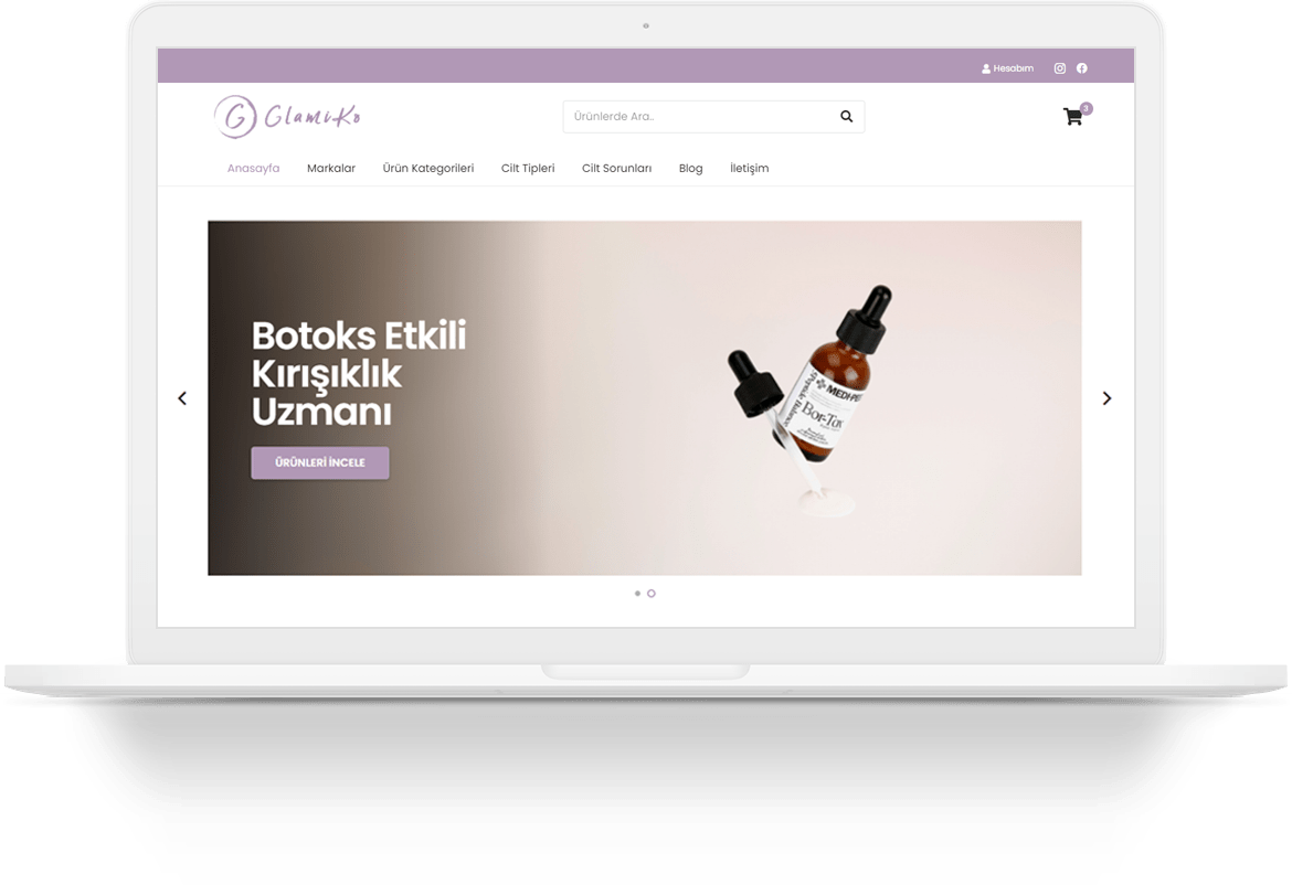 glamiko ecommerce wordpress web tasarim