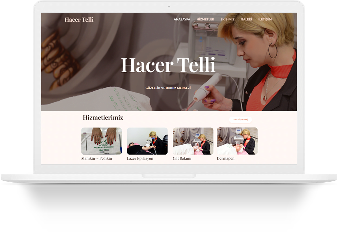 hacer telli beauty center wordpress web tasarim