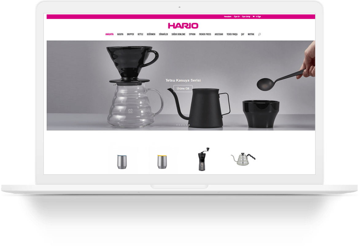 harioturkiye cafe equipment wordpress web tasarim