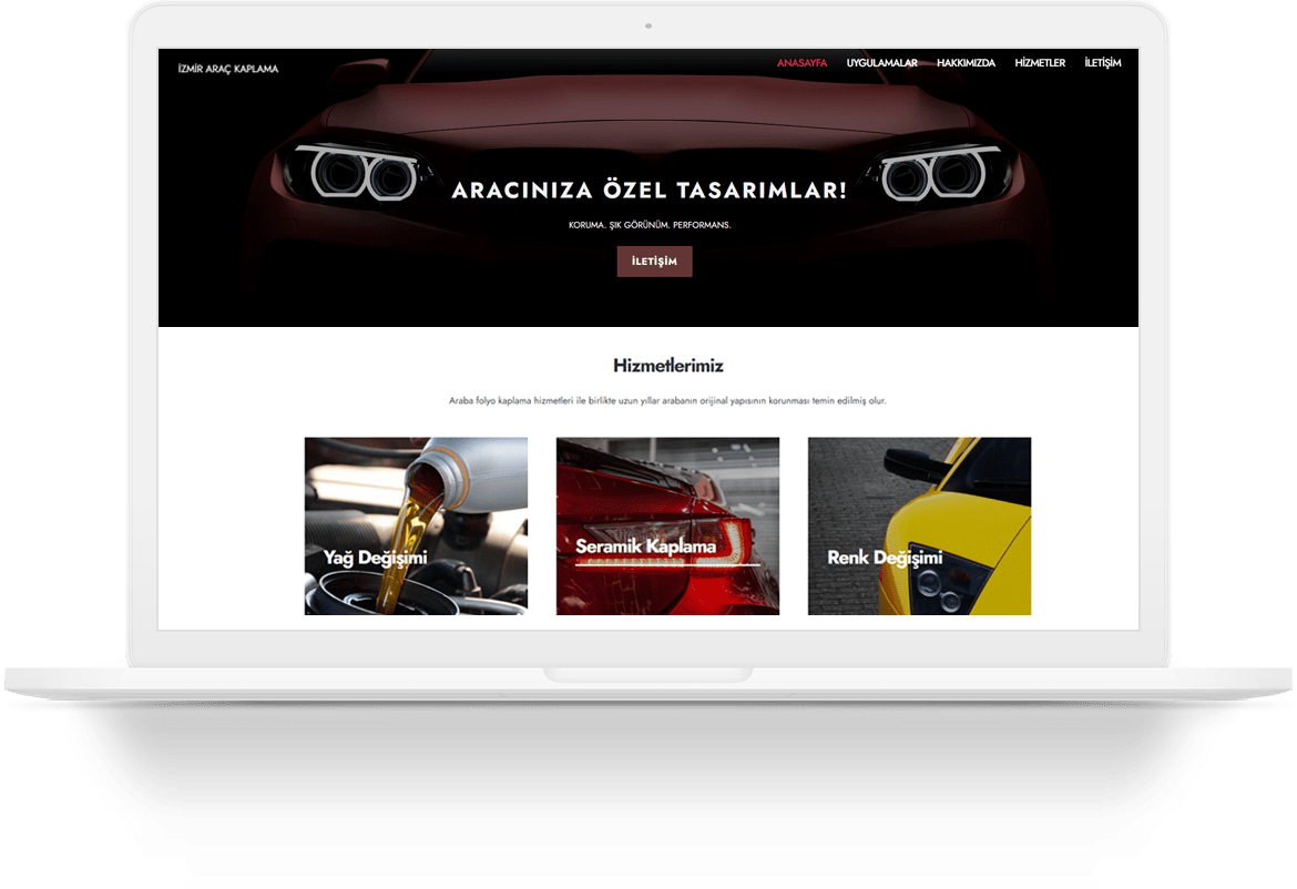 izmir vehicle wrapping wordpress web tasarim