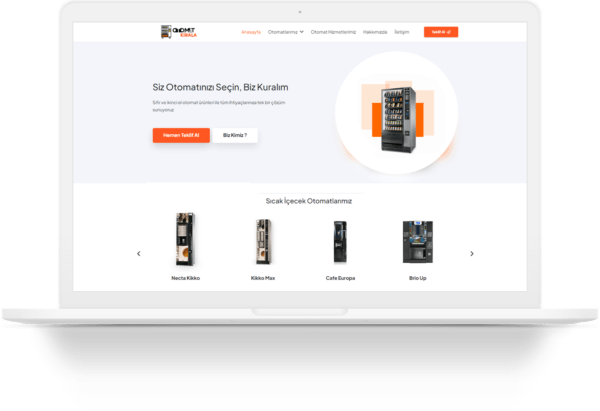 otomat kirala wordpress web sitesi tasarimi