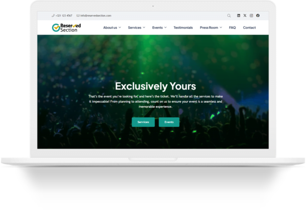 reserved section wordpress web sitesi tasarimi