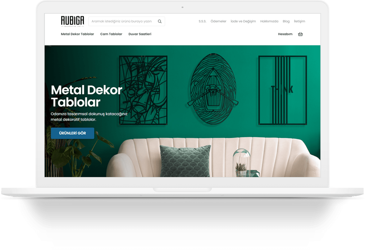 rubiga glass art poster wordpress web tasarim