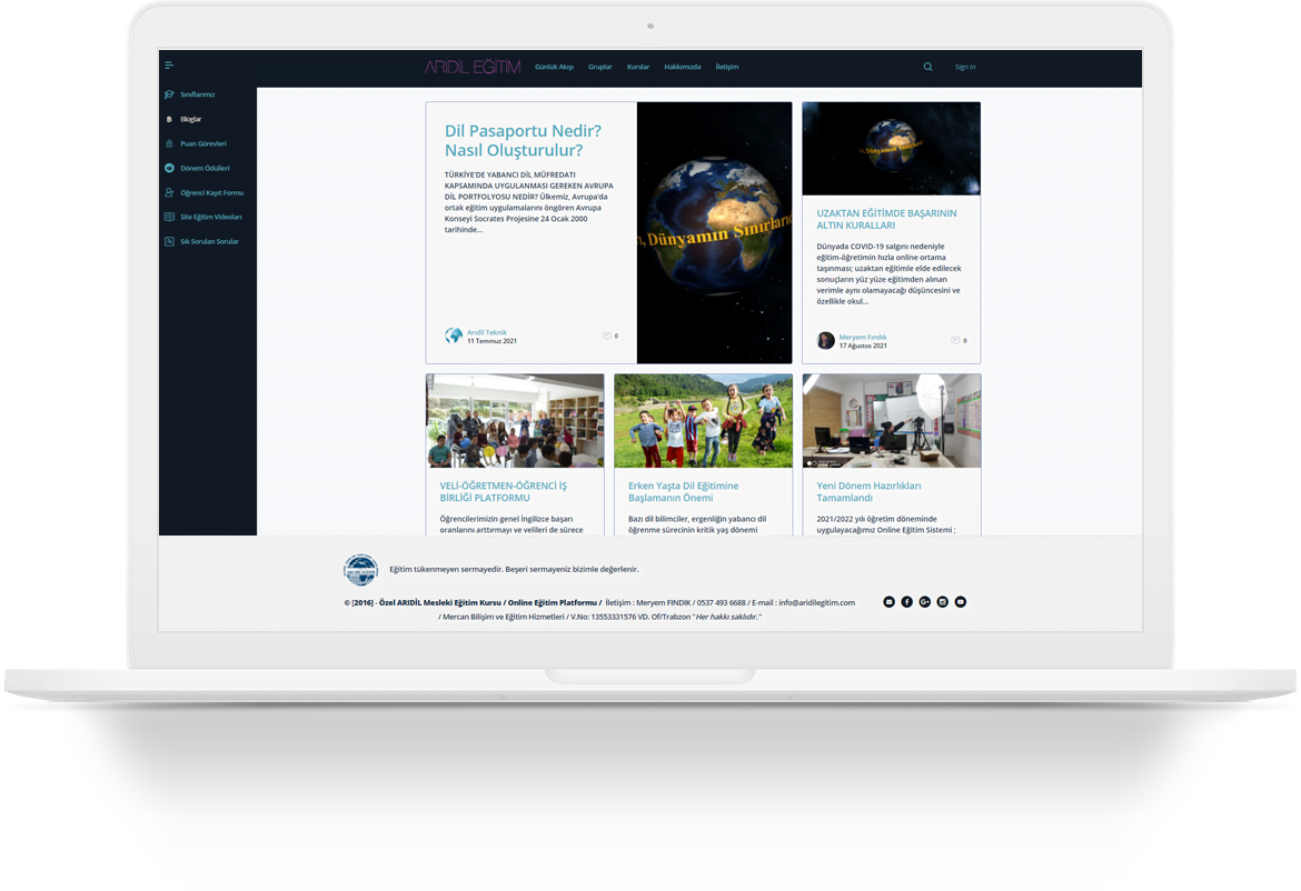 safari language school wordpress web tasarim