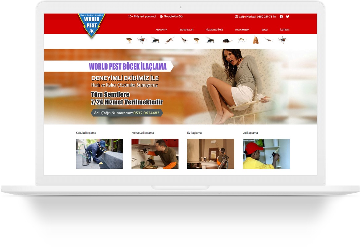 worlpest pest control wordpress web tasarim