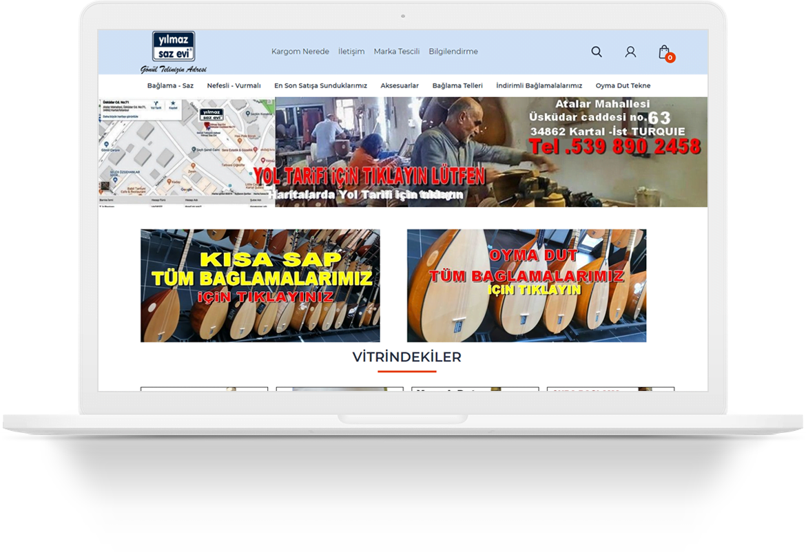 yilmaz saz evi ecommerce wordpress web tasarim